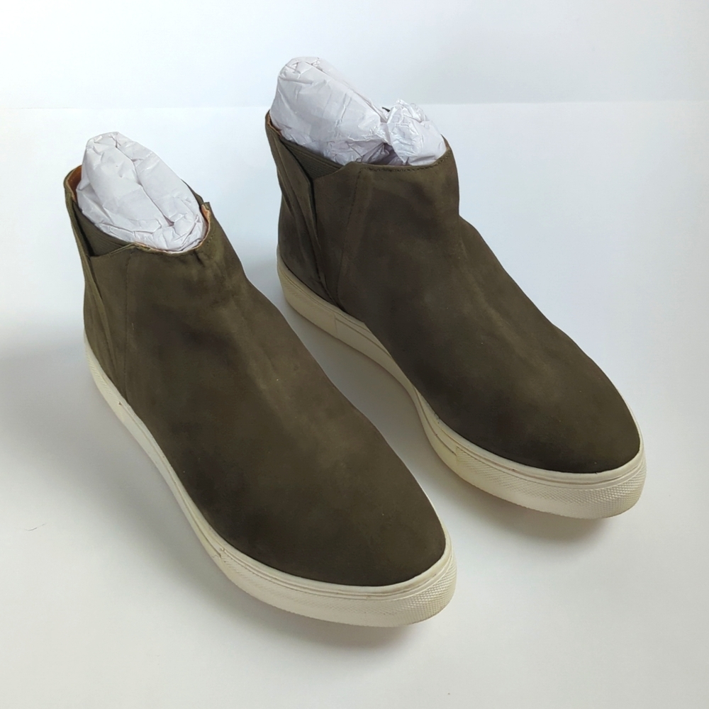 Seychelles Set Sneaker Olive Suede Bootie Sizes 6.5, 7, 7.5, 8.5